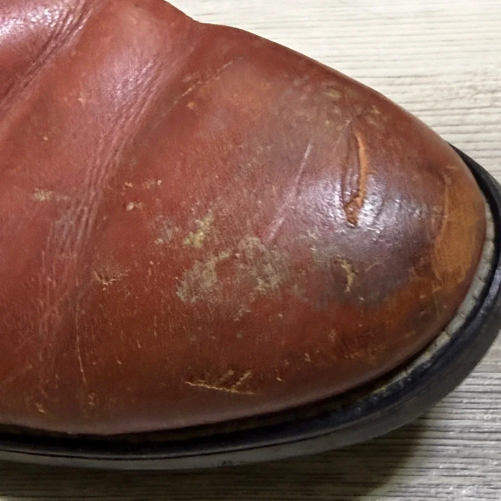 Vtg dingo Work Boots Mens 10.5 Made in USA 70s worn western cowboy rugged‎ WORN